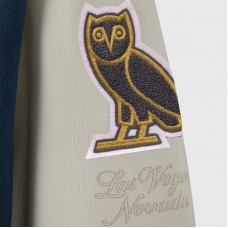 Vegas Golden Knights OVO x NHL Gray Full-Snap Varsity Jacket