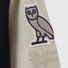 Los Angeles Kings OVO x NHL Black Full-Snap Varsity Jacket