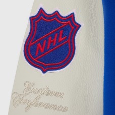 New York Rangers OVO x NHL Blue Full-Snap Varsity Jacket New York Rangers OVO x NHL Blue Full-Snap Varsity Jacket