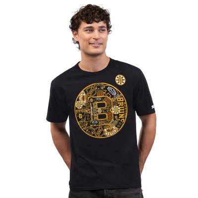Boston Bruins Starter Black Logo Collage T-Shirt