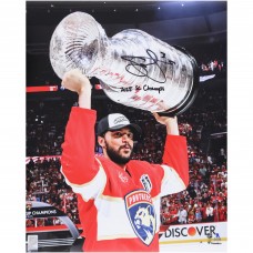 Seth Jones Florida Panthers Autographed Fanatics Authentic 2025 Stanley Cup Champions 16 x 20 Raising Cup Photograph with 2025 SC Champs Inscription