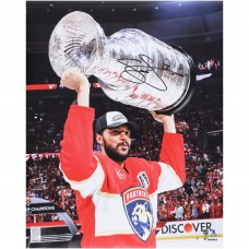 Seth Jones Florida Panthers Autographed Fanatics Authentic 2025 Stanley Cup Champions 16 x 20 Raising Cup Photograph