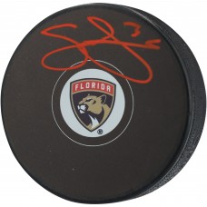 Seth Jones Florida Panthers Autographed Fanatics Authentic Hockey Puck - Signed in Red