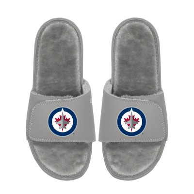 Unisex Winnipeg Jets ISlide Logo Fur Slide Sandals
