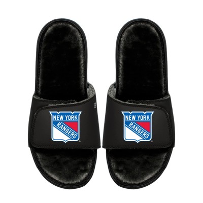 Unisex New York Rangers ISlide Logo Fur Slide Sandals