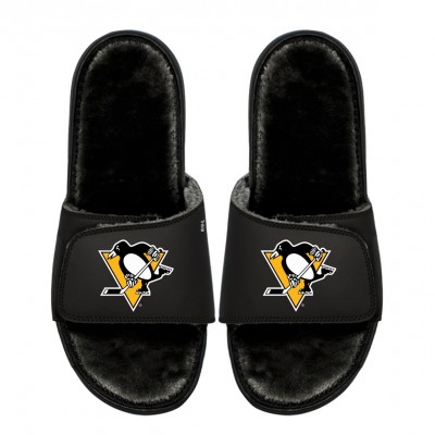 Unisex Pittsburgh Penguins ISlide Logo Fur Slide Sandals