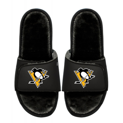 Unisex Pittsburgh Penguins ISlide Logo Fur Slide Sandals