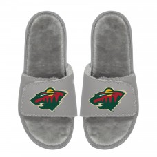 Unisex Minnesota Wild ISlide Logo Fur Slide Sandals