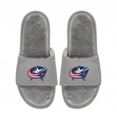 Unisex Columbus Blue Jackets ISlide Logo Fur Slide Sandals
