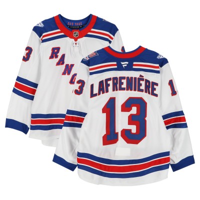 Alexis Lafreniere New York Rangers Fanatics Authentic Game-Used #13 White Jersey vs. Buffalo Sabres on October 9, 2024