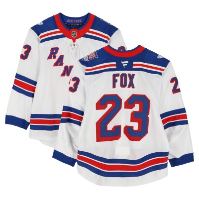 Adam Fox New York Rangers Fanatics Authentic Game-Used #23 White Jersey vs. Buffalo Sabres on October 9, 2024