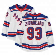 Mika Zibanejad New York Rangers Fanatics Authentic Game-Used #93 White Jersey vs. Buffalo Sabres on October 9, 2024