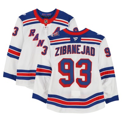 Mika Zibanejad New York Rangers Fanatics Authentic Game-Used #93 White Jersey vs. Buffalo Sabres on October 9, 2024