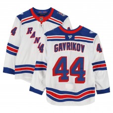 Vladislav Gavrikov New York Rangers Fanatics Authentic Game-Used #44 White Jersey vs. Buffalo Sabres on October 9, 2024