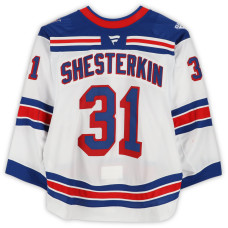 Игровая джерси Igor Shesterkin New York Rangers Fanatics Authentic #31 White vs. Buffalo Sabres on October 9, 2024