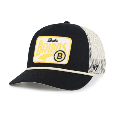 Бейсболка Boston Bruins 47 Black Emmett Heavy Twill Trucker Hitch Rope