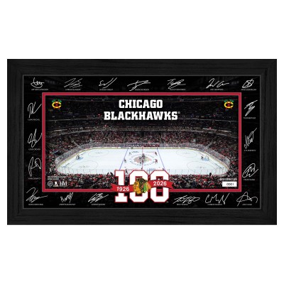 Chicago Blackhawks Highland Mint Limited Edition 2025 Facsimile Signature Rink Framed Photograph