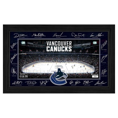 Vancouver Canucks Highland Mint Limited Edition 2025 Facsimile Signature Rink Framed Photograph