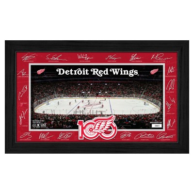 Detroit Red Wings Highland Mint Limited Edition 2025 Facsimile Signature Rink Framed Photograph