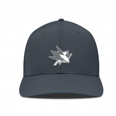 Бейсболка San Jose Sharks Levelwear Charcoal Rise Slate & Snow Structured