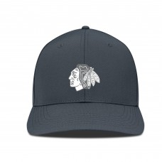 Бейсболка Chicago Blackhawks Levelwear Charcoal Rise Slate & Snow Structured