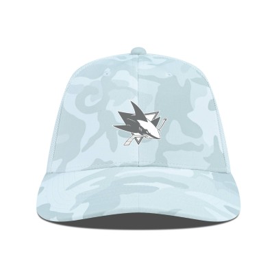 Бейсболка San Jose Sharks Levelwear Camo Clash Slate & Snow Meshback