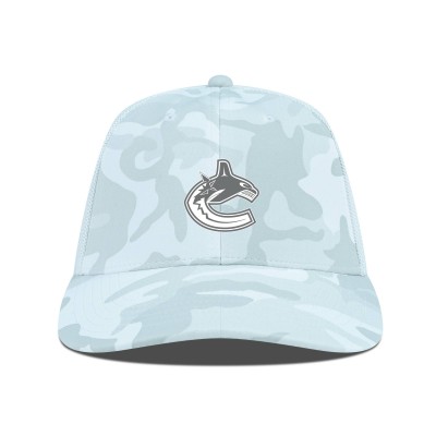 Бейсболка Vancouver Canucks Levelwear Camo Clash Slate & Snow Meshback