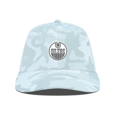 Бейсболка Edmonton Oilers Levelwear Camo Clash Slate & Snow Meshback