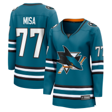 Женская джерси San Jose Sharks Michael Misa Fanatics Teal Breakaway