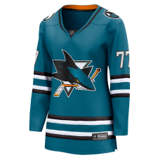 Женская джерси San Jose Sharks Michael Misa Fanatics Teal Breakaway