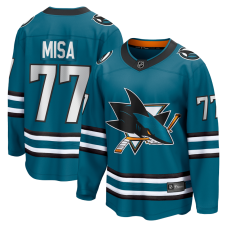 Джерси San Jose Sharks Michael Misa Fanatics Teal Breakaway