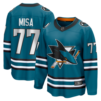 Джерси San Jose Sharks Michael Misa Fanatics Teal Breakaway