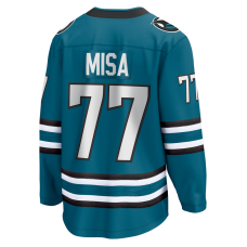 Джерси San Jose Sharks Michael Misa Fanatics Teal Breakaway