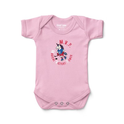 Newborn New York Rangers Chad & Jake Pink Unicorn Graphic Bodysuit