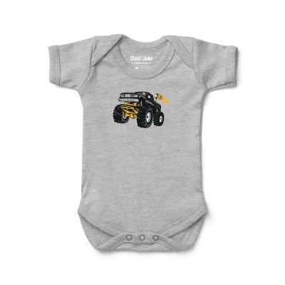 Newborn Boston Bruins Chad & Jake Heather Gray Monster Truck Graphic Bodysuit