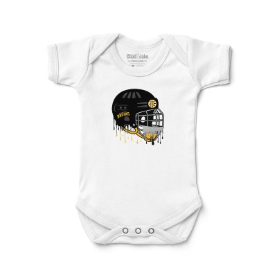Newborn Boston Bruins Chad & Jake White Drippy Helmet Graphic Bodysuit