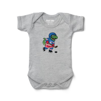 Newborn New York Rangers Chad & Jake Heather Gray Dino Hockey Graphic Bodysuit