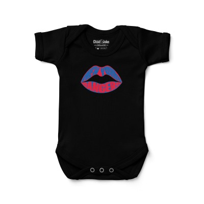 Newborn New York Rangers Chad & Jake Black Lips Graphic Bodysuit