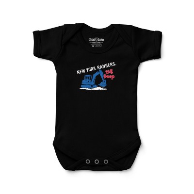 Newborn New York Rangers Chad & Jake Black Digger Graphic Bodysuit