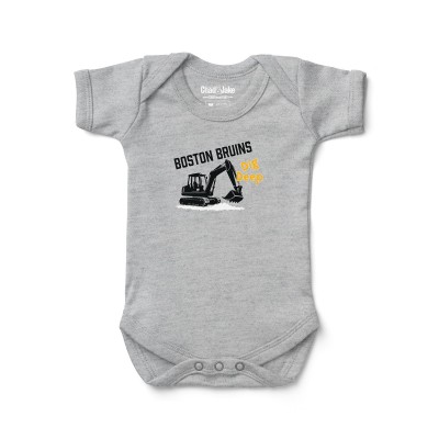 Малышам Boston Bruins Chad & Jake Heather Gray Digger Graphic Bodysuit