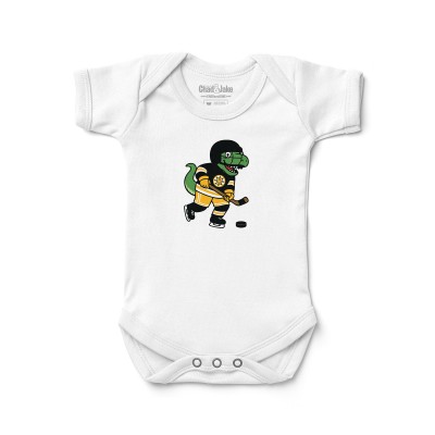 Малышам Boston Bruins Chad & Jake White Dinosaur Graphic Bodysuit
