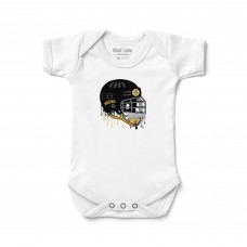 Малышам Boston Bruins Chad & Jake White Drippy Helmet Graphic Bodysuit