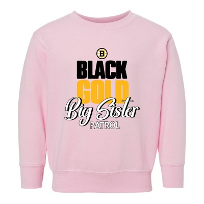 Toddler Boston Bruins Chad & Jake Pink Big Sis Sweatshirt