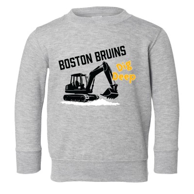 Toddler Boston Bruins Chad & Jake Heather Gray Digger Sweatshirt