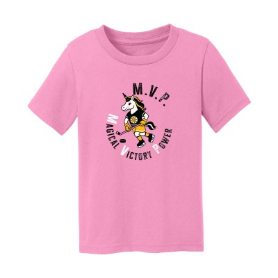 Toddler Boston Bruins Chad & Jake Pink Unicorn Graphic T-Shirt
