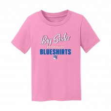Футболка Toddler New York Rangers Chad & Jake Pink Big Sis Graphic Футболка Toddler New York Rangers Chad & Jake Pink Big Sis Graphic