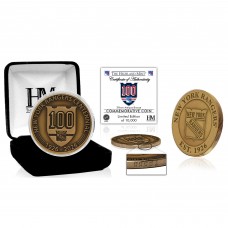 New York Rangers Highland Mint Centennial 39mm Antique Bronze Coin