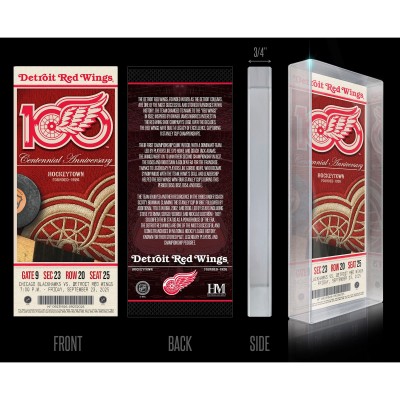 Detroit Red Wings Highland Mint Centennial 3D Acrylic Block Art