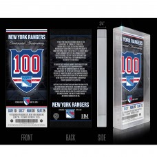 New York Rangers Highland Mint Centennial 3D Acrylic Block Art New York Rangers Highland Mint Centennial 3D Acrylic Block Art