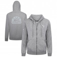 Utah Mammoth Levelwear Gray Podium Chenille Logo Full-Zip Hoodie